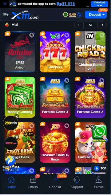 X111 Game list of the #patti APKBESTCASINO.COM